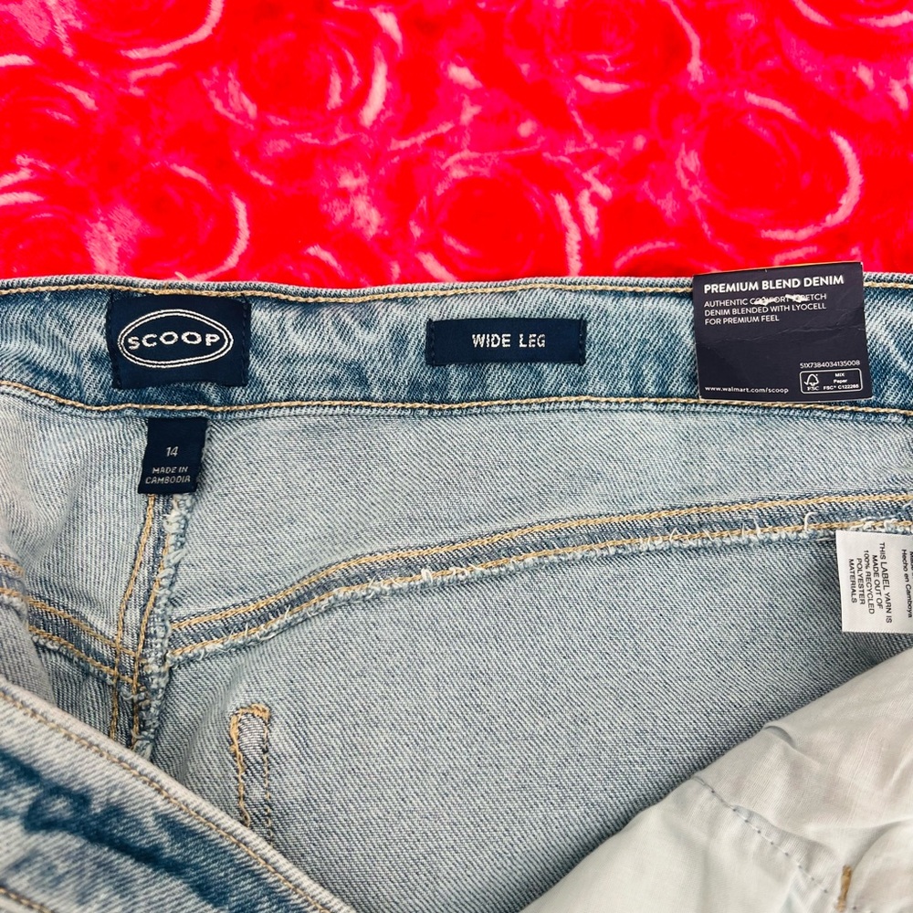 ❤️Scoop Women’s Wide Leg, low slung  Jeans, Sizes 14 NWT - Picture 4 of 11